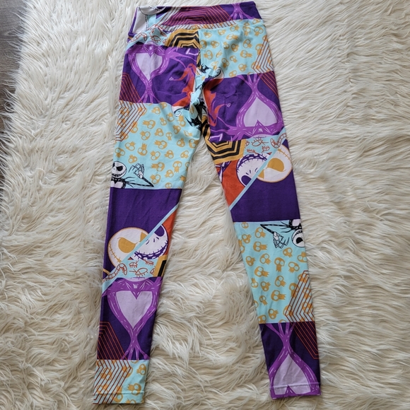 LulaRoe Disney Nightmare Before Christmas Jack Skellington Leggings One Size - Picture 5 of 6